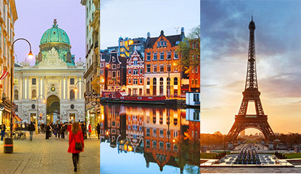 تور ترکیبی دور اروپا 11 روزه پاریس، آمستردام و وین